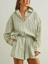 Stand On Stripes Short in Sage