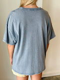 Must Be Mineral Oversized Tee in Dusty Blue