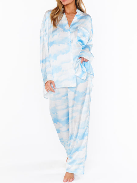 Overslept PJ Set in Dream Cloud Silky