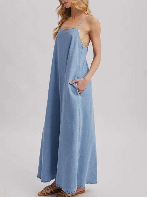 What's The Scoop Maxi Dress in Denim