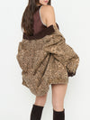 Carter Bomber Jacket in Mod Leopard Denim