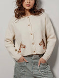 Horse-ing Around Cardi in Ivory