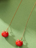 Farmers Market Tomato Threader Earrings