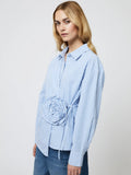 Cambria Stripe Corsa Shirt in Blue & White