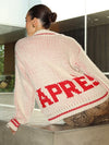 Apres Cozy Cardigan in Red & Cream