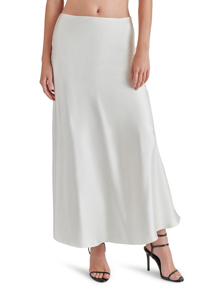 Jeannie Satin Maxi Skirt in Whisper