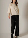 Charlotte Quarter Length Sleeve Top in Eggshell