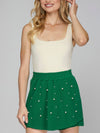 Still On The Nice List Skort in Green