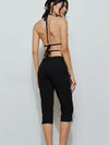 Feeling Flirty Backless Top in Black