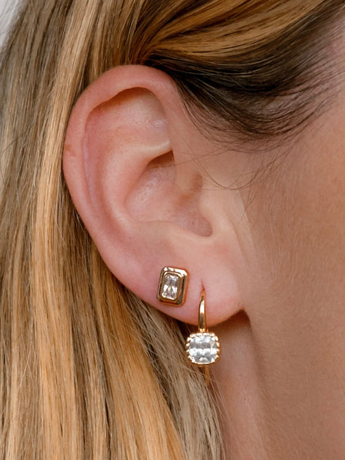 The Emerald Bezel Studs