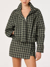 Cooper Jacket in Black Green Plaid