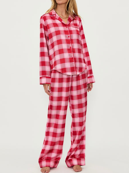 Livy & Connie PJ Set in Candy Cane Plaid