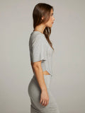 Bayside Corset Tee in Heather Grey