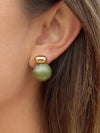 Velisse Marble Earrings in Green