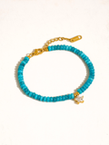 Rocca Beaded CZ Bracelet in Blue