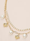 So Sweet Pearl & Flower Layered Necklace