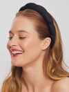 Recycled Fabric Puffy Headband in Black