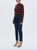 Bri High Rise Slim Straight Jean in Focus