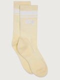 Lamar Club Stripe Sock in Reed Yellow & Egret