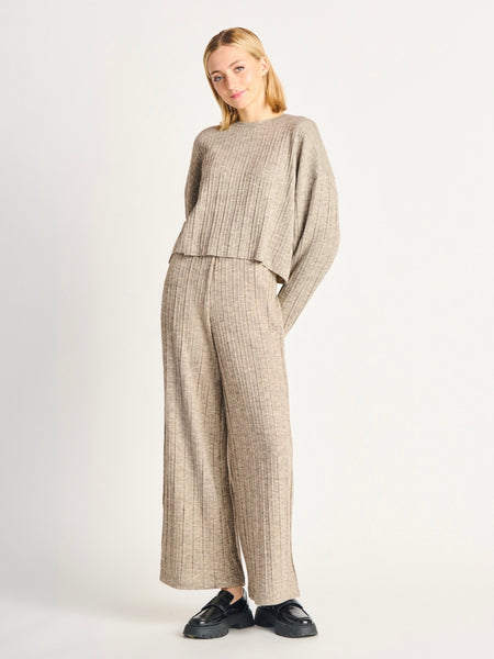 Shiloh Sweater in Taupe/Grey Heather