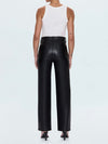 Cassie Faux Leather Pant in Onyx