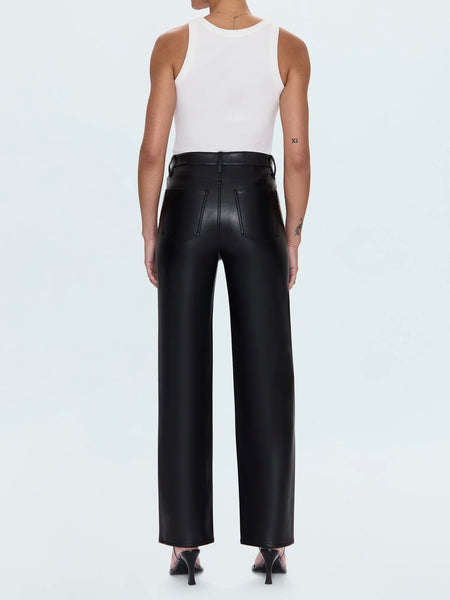 Cassie Faux Leather Pant in Onyx