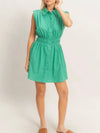 Sleeveless Summer Dress in Retro Green