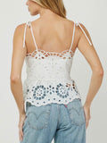 Last Resort Eyelet Tank in White