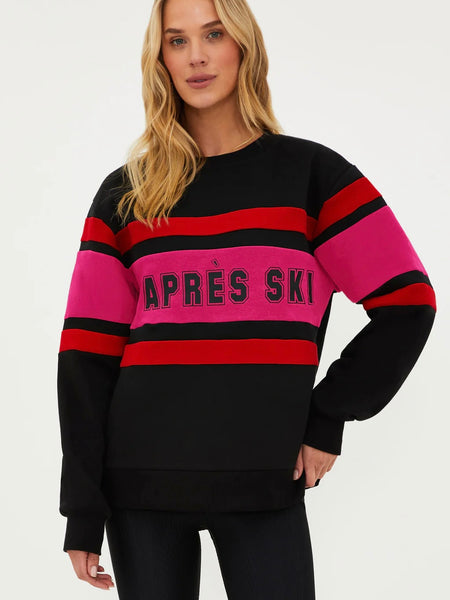 Arlo Collared Sweater in Ecru Taupe Stripe