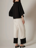 Charlotte Quarter Length Sleeve Top in Black