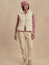 Irina Cable Knit Gilet in Egret