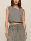 Merit Gingham Top in Black