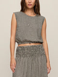 Merit Gingham Top in Black
