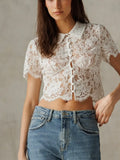 Lacey Lady Blouse in White