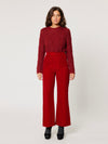 Sailor Velvet Pant in Ruby