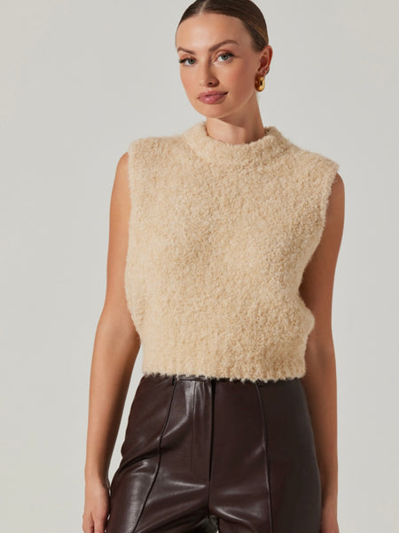 Kailee Strapless Sweater in Off White