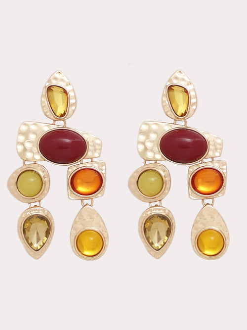Multi Stone Earrings in Autumn