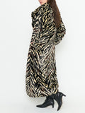 Miss Cindy Overcoat in Neutral Zebra Faux Fur