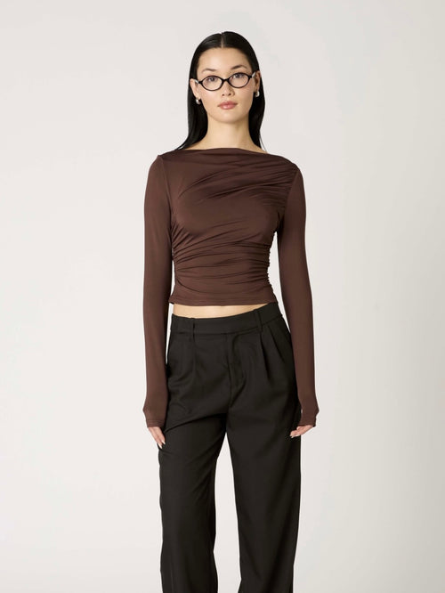 Isabeau Top in Espresso