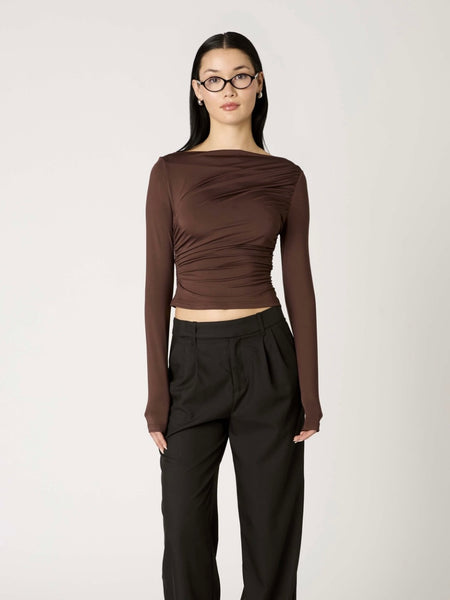 Isabeau Top in Espresso