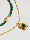 Harlynn Green Beaded Layer Necklace