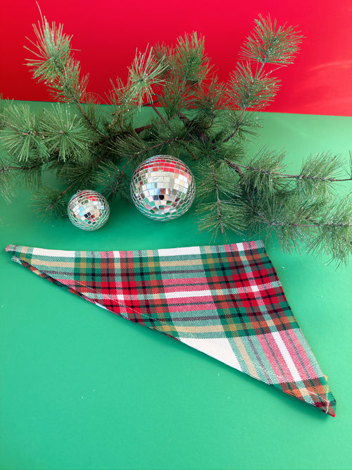 Flannel Dog Scarf in Evergreen