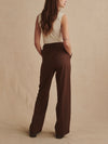 Layne Wide Leg 29.5 in Dark Cocoa Mini Check