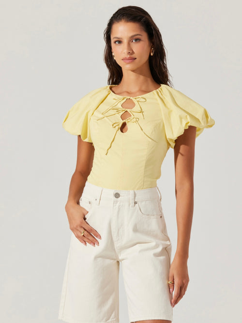 Aine Top in Yellow