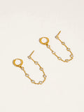 Daffira Crystal Chain Earrings