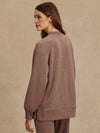 Nicole Boyfriend Sweat in Deep Taupe Marl Fleck