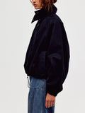 Chelsea Vegan Suede Jacket in Black