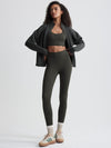 Tayah Zip Through Midlayer in Dark Resin Green