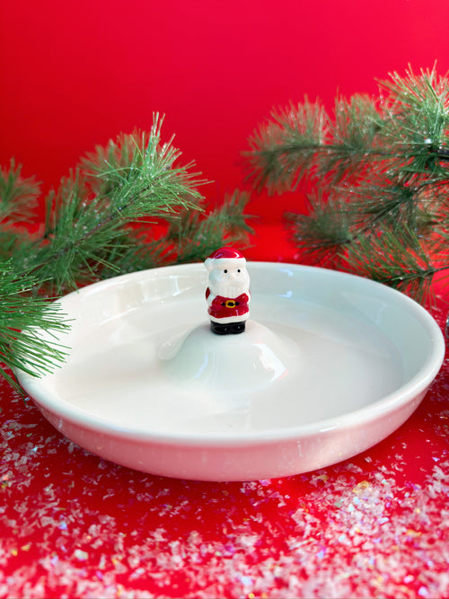 Holiday Stoneware Dish in Santa