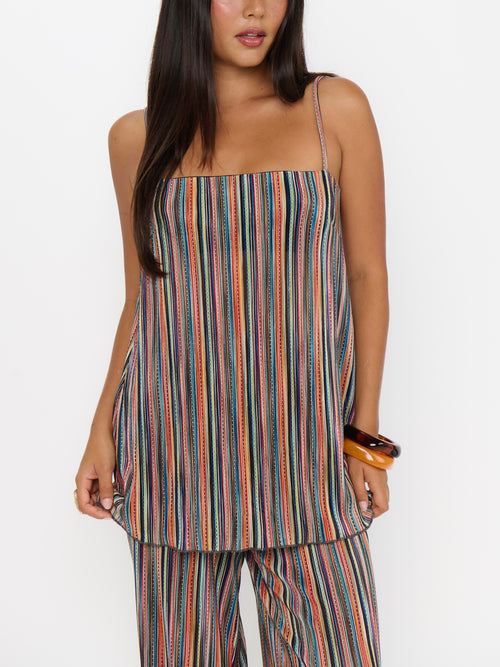 Abby Top in Sundown Stripe Knit